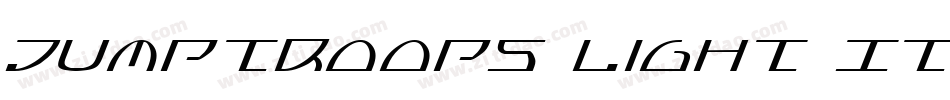 Jumptroops Light Italic字体转换